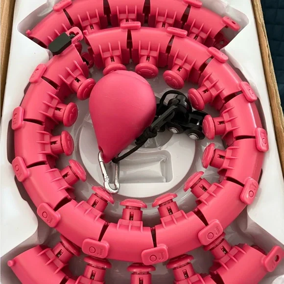 BNIB Adjustable weighted Massage Hula Hoop in Bright Pink - Picture 5 of 7